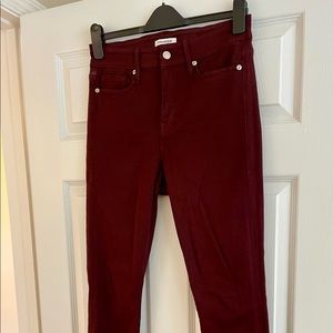 Good American Good Legs Burgundy Denim-Size 8/29